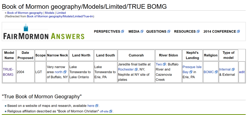 Book of Mormon geography/Models/Limited/TRUE BOMG